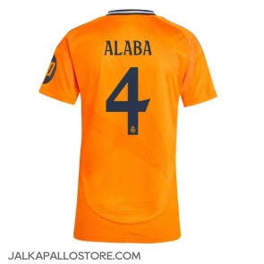 Real Madrid David Alaba #4 Vieraspaita Naisten 2024-25 Lyhythihainen